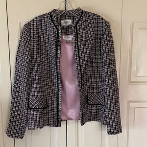 Studio I Two Piece Blazer Tank Tailored Spring Easter "Tweed" Biz Chic Size 12